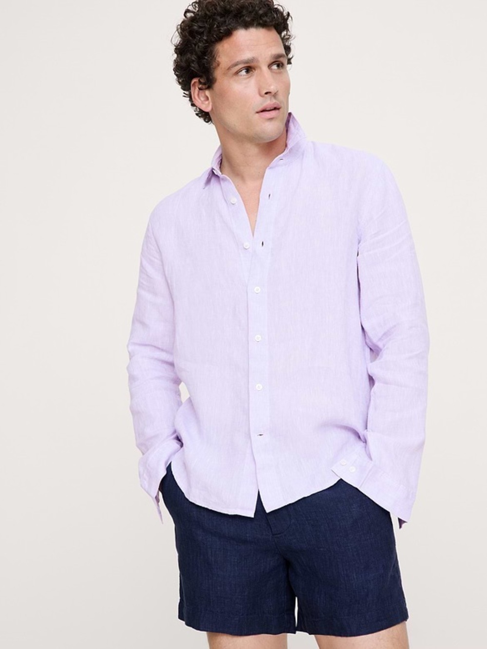 NWT Banana Republic STANDARD-FIT LINEN SHIRT - Medium